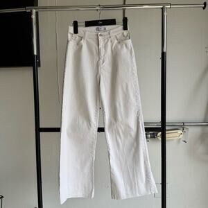 Adika Bootcut Jeans Womens Medium White Denim Regular Fit Light Wash Pocket